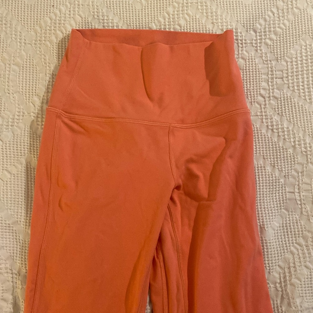 Lululemon coral pink leggings size 2